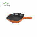 Non-Stick Coating Enamel Cast Iron Grill Pan